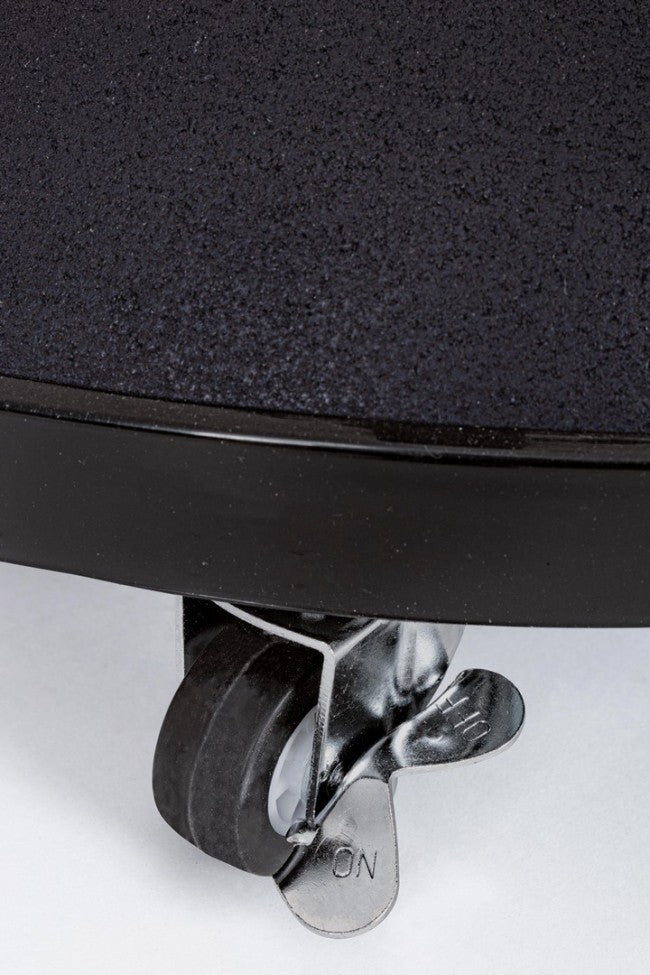Base per Ombrellone da Giardino con Ruote Ø58x18/50h cm 50Kg in Cemento Barry Nero