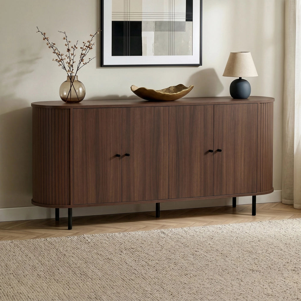 Credenza in legno "Noble" - 180 x 40 x 80 cm - Marrone