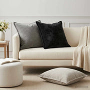 Federa 2 pz HOUTEN Grigio Scuro 60 x 60 cm Tessuto Chenille 920759