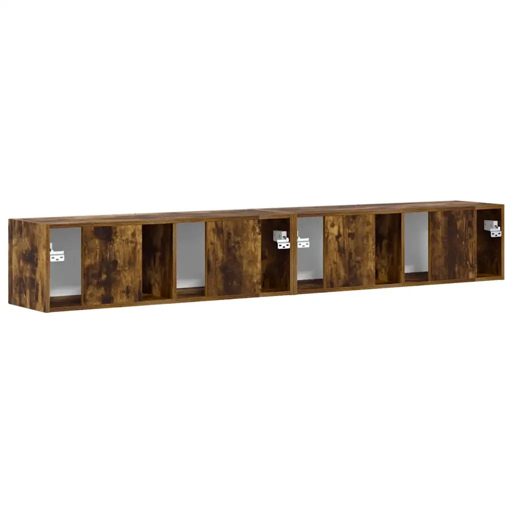 Mobile TV da parete 2 pcs Rovere fumé 98 x 31 x 29,5 cm 892240