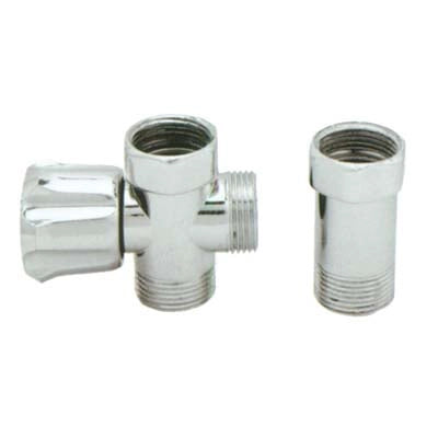 RUBINETTO A VITE 3 VIE X LAVATRICE + DISTANZIATORE - OTTONE CROMATO 3/4MMF- 2 pezzi