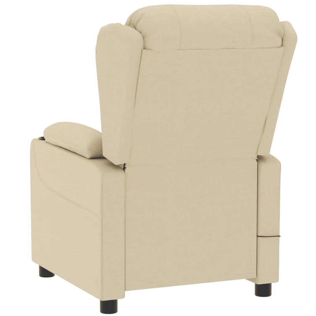 Poltrona Elettrica Reclinabile Crema in Tessuto cod mxl 23436