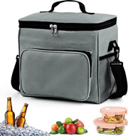 Giacca a vento, 10 litri, piccola, impermeabile, sacchetto di plastica pieghevole per pasti al sacco, sacchetto per picnic, piccola giacca a vento per viaggio, termos per lavoro, scuola, picnic, viaggi, campeggio, grigio