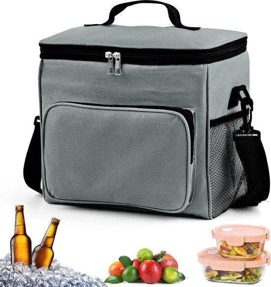 Giacca a vento, 10 litri, piccola, impermeabile, sacchetto di plastica pieghevole per pasti al sacco, sacchetto per picnic, piccola giacca a vento per viaggio, termos per lavoro, scuola, picnic, viaggi, campeggio, grigio