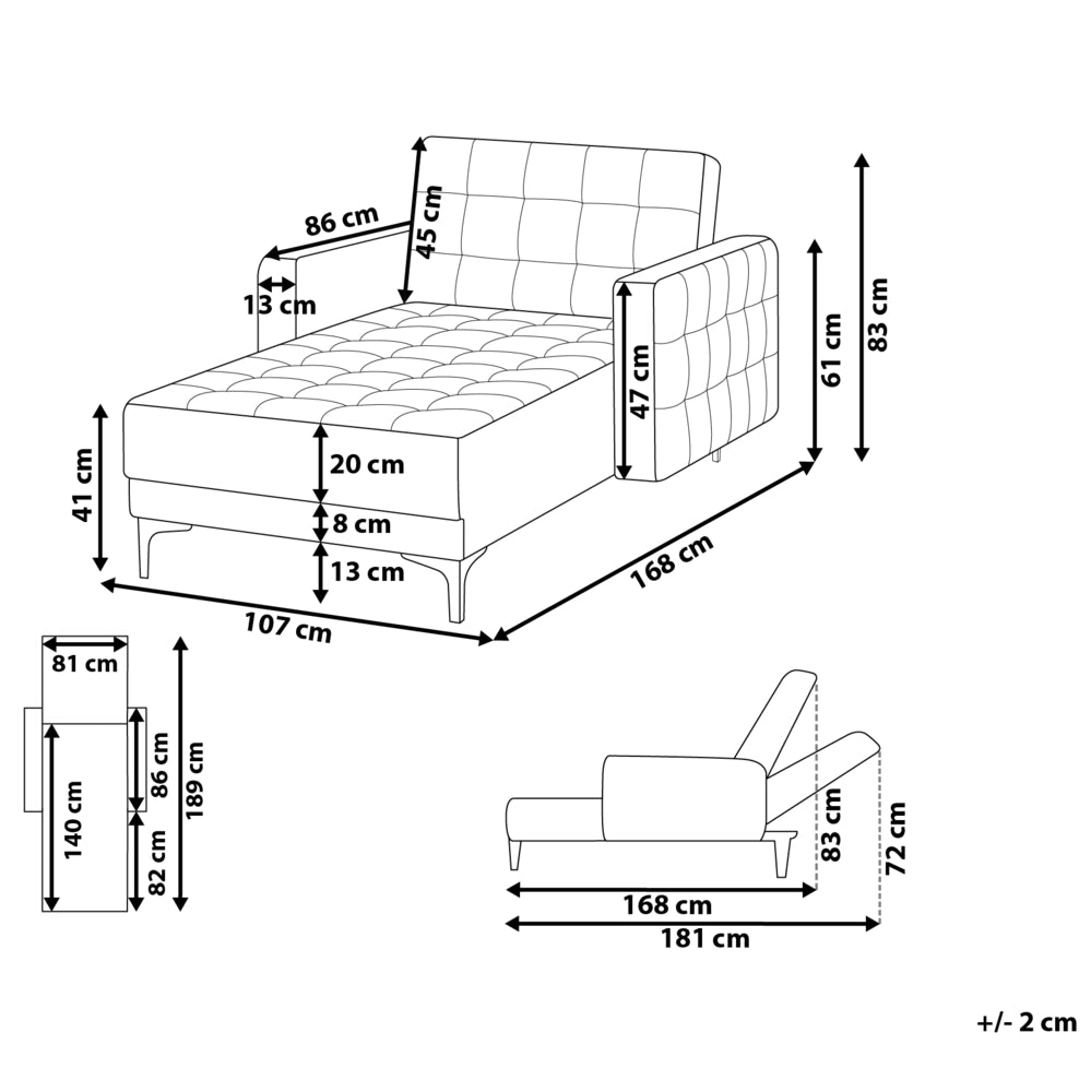Chaise longue in ecopelle bianco Soggiorno stile moderno reclinabile Bracci a binario