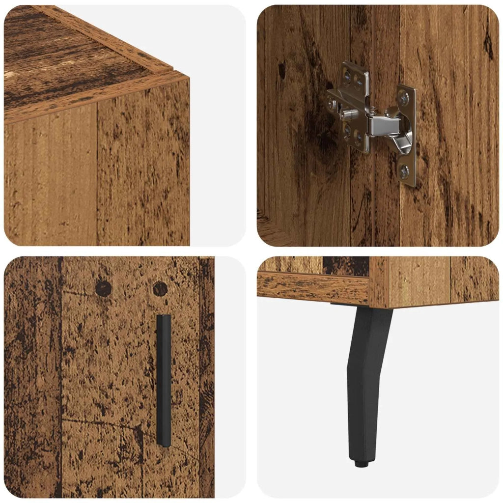 Credenza Legno vecchio 90 x 34 x 80 cm Legno multistrato 879586