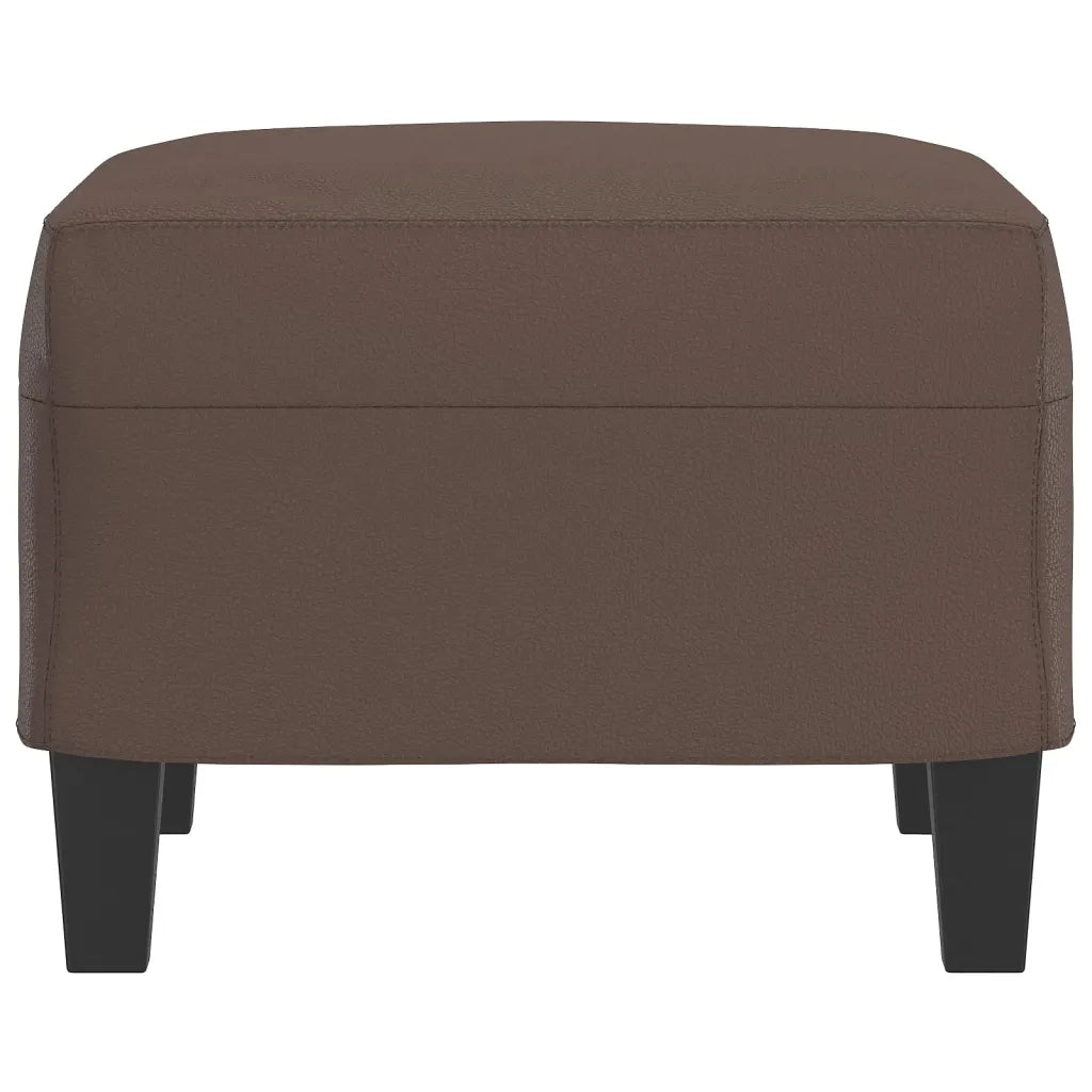 Poggiapiedi Marrone 60x50x41 cm in Similpelle