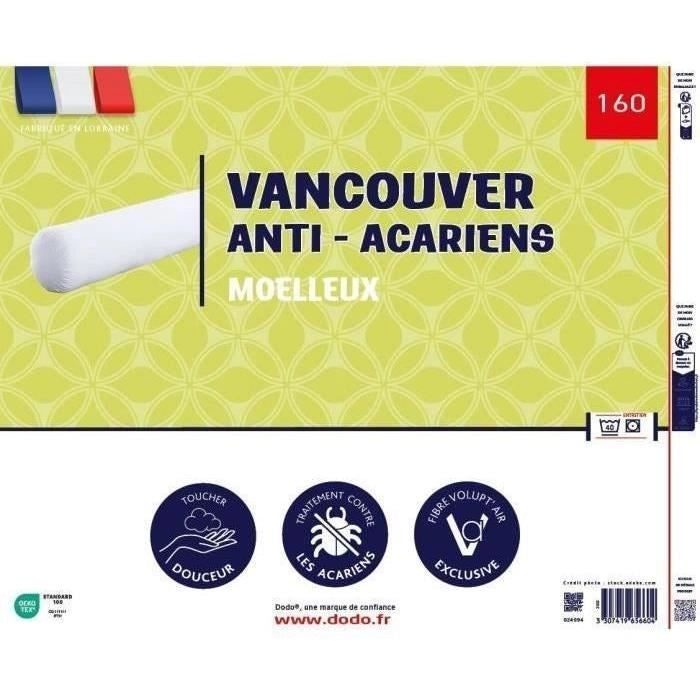 Cuscino VANCOUVER 160 cm - antiacaro - 100% Poliestere - DODO