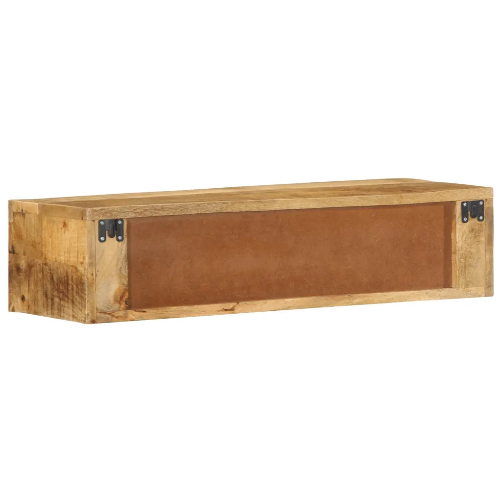 Mobile TV a Parete 80x30x19 cm Legno Grezzo Massello di Mango 4017461