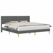 Letto matrimoniale | Letto per adulti | Struttura del letto Grigio Scuro 180 x 200 cm Tessuto
