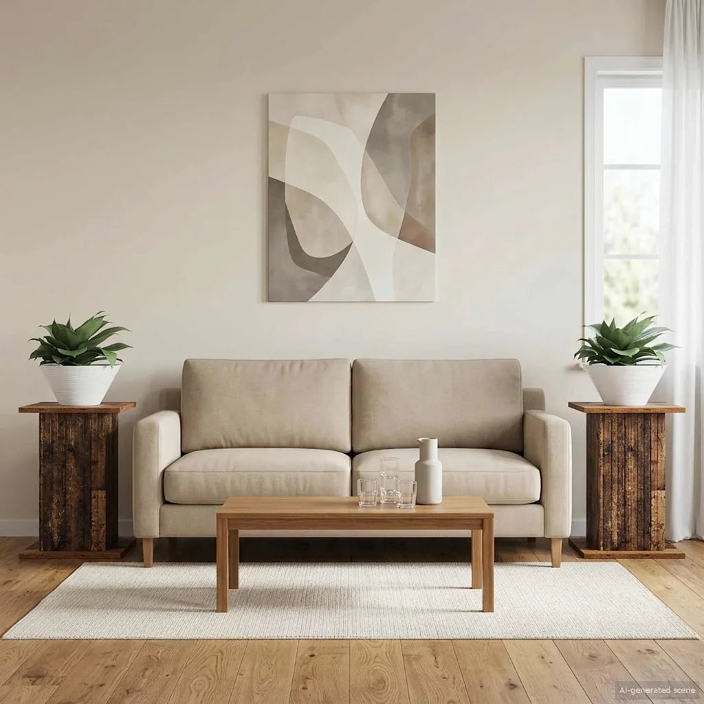 Supporto per piante 2 pcs Legno antico 30,5 x 30 x 43 cm