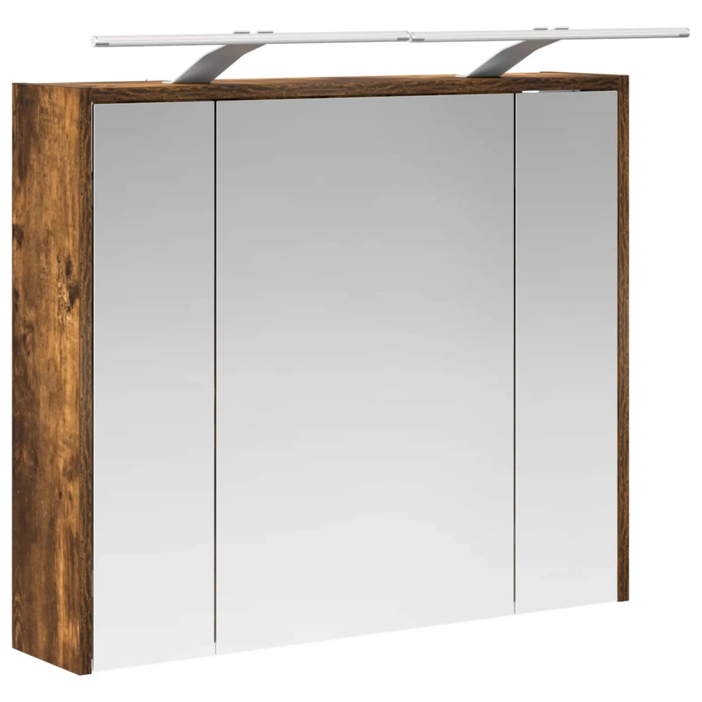 Mobiletto per specchio da Bagno | Armadio da bagno Rovere fum¨¦ 73,5 x 16 x 62,5 cm