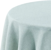 Tavolino con tovaglia acqua resistente, tovaglia da tavolo lavabile, tovaglia da tavolo con effetto loto, aspetto lino, tovaglie da tavolo, rotondo, 140cm, verde menta, 1 pezzo