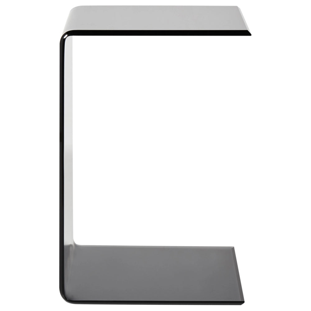 Tavolino in Vetro trasparente nero 40 x 40 cm in stile minimalista soggiorno cucina