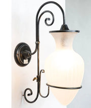 LAMPADE LINEA ANFORA LAMPADA A MURO APPLIQUE CON GIARA IN VETRO GHIACCIO