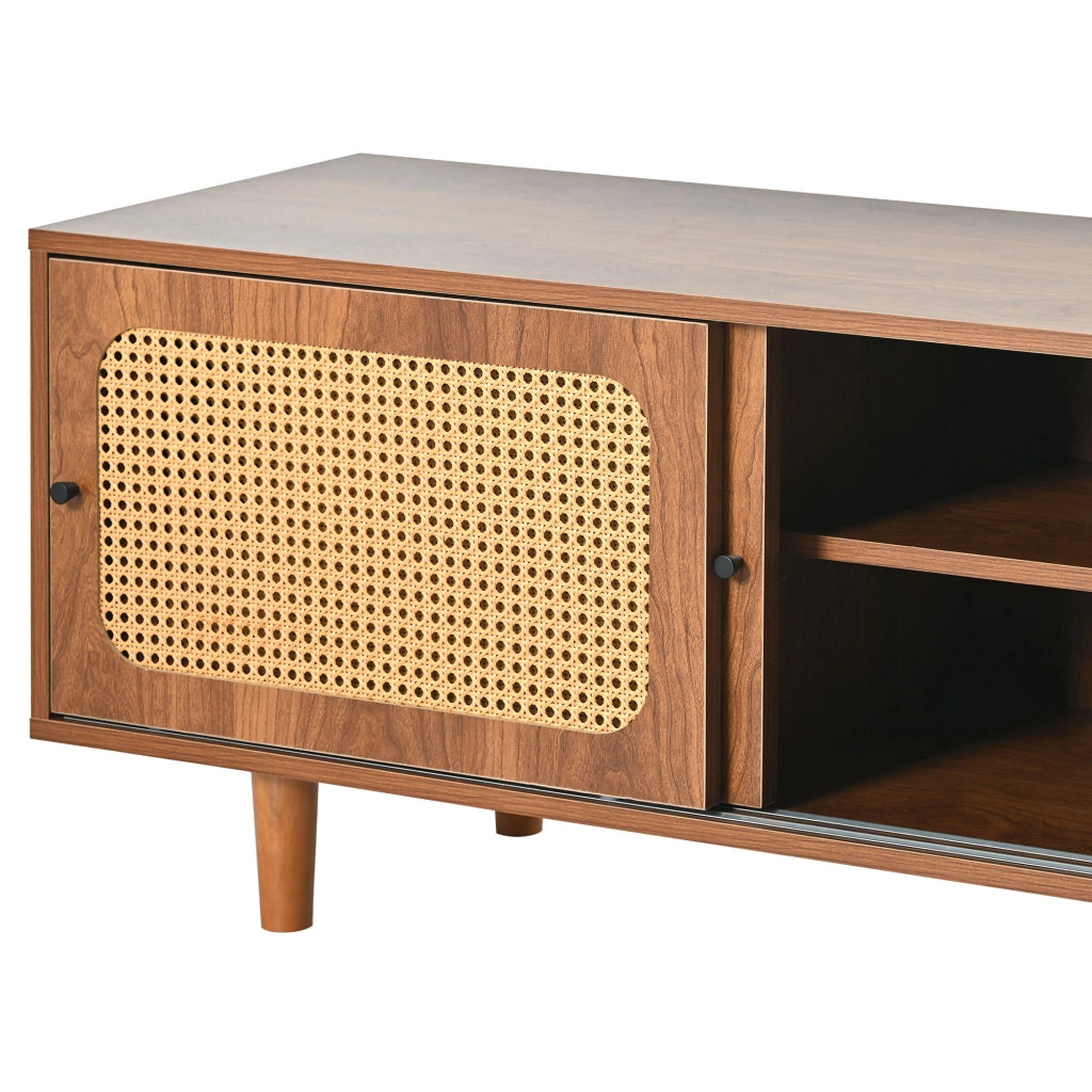 Mobile Ingresso Scarpiera e Credenza in Rattan ¨C Xylo ¨C Noce