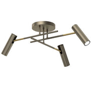 Plafoniera minimal Axion titanio oro 3xGU10 Luminex
