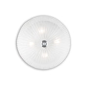 Plafoniera Classica Shell Vetro Trasparente 4 Luci E27
