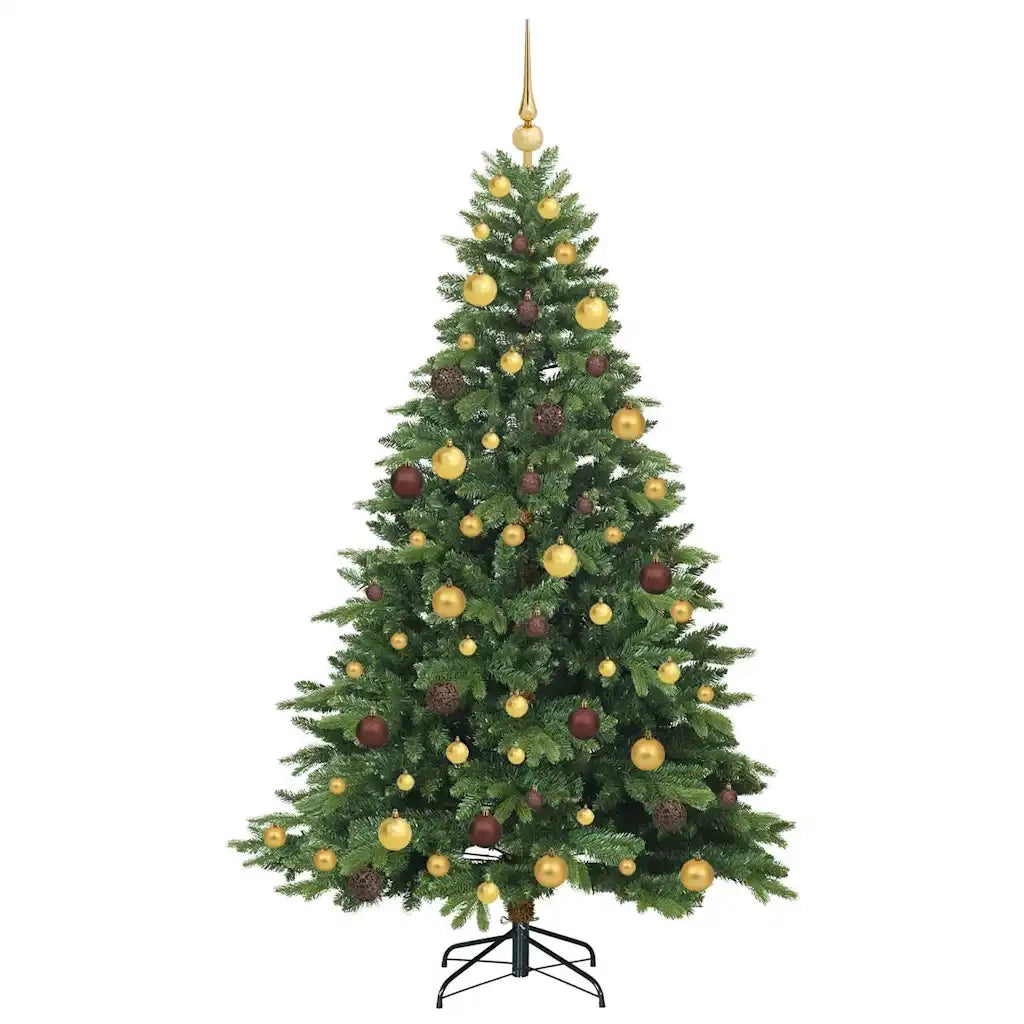 Albero di Natale artificiale con 300 LED Verde 180 cm PE e PVC 3397546