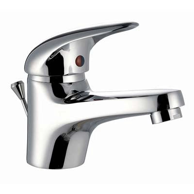 MISCELATORE LAVABO START H25 CROLLA  OTTONE CROMATO + PILETTA 11/4