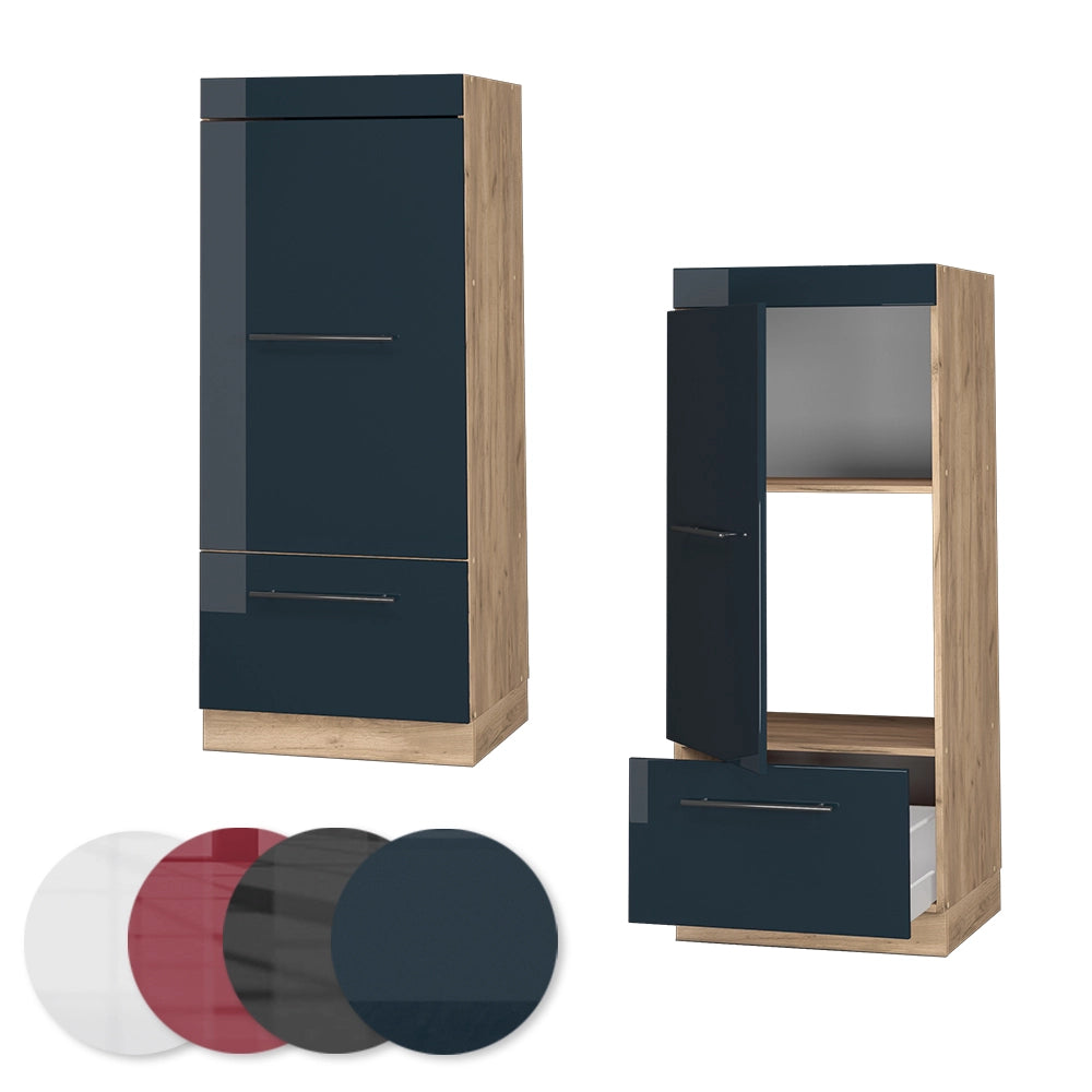 Vicco Set mobili bagno Blu scuro lucido 60 cm