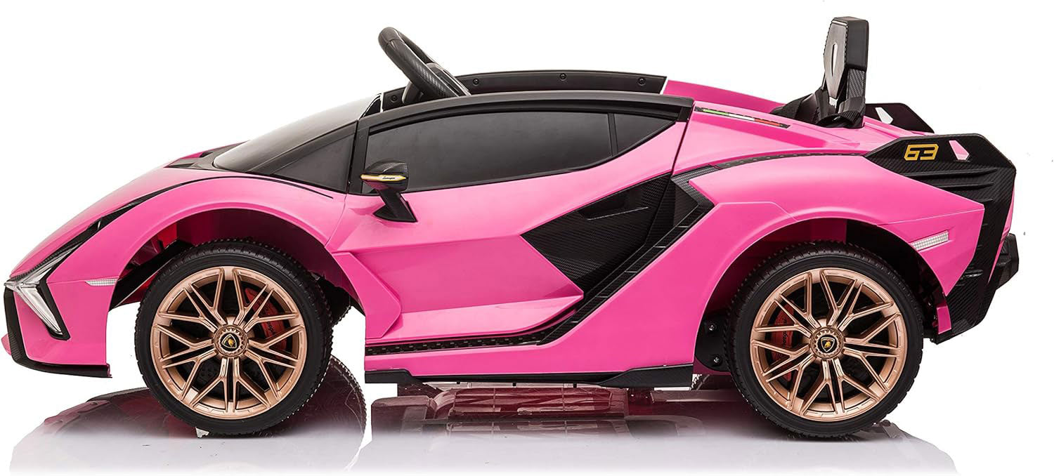 Macchina Elettrica per Bambini Licenza Ufficiale Lamborghini Sian 10,8V 5,4Ah Rosa