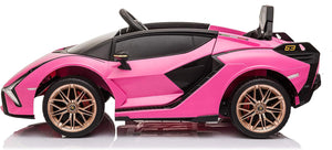 Macchina Elettrica per Bambini Licenza Ufficiale Lamborghini Sian 10,8V 5,4Ah Rosa