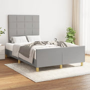 Giroletto senza Materasso Grigio Chiaro 120x190 cm in Tessuto