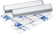4 pezzi di magneti neodymium adesivi extra forti, 50x10x3 mm magneti rettangolari forti adesivi per lavagna magnetica, con 5 pezzi di nastro adesivo doppio lato.