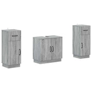 Set di Armadi da Bagno da 2 Pezzi HOORN Sonoma grigio 3418041