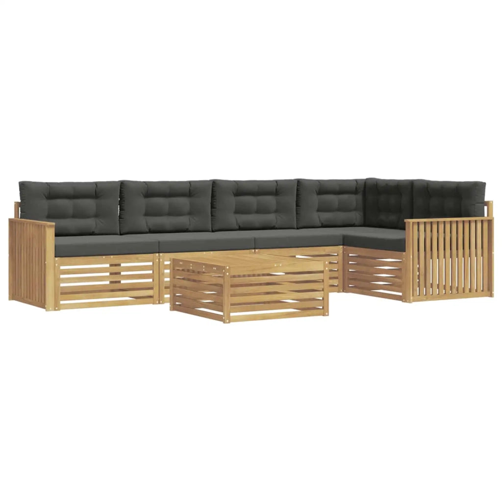 Set di divani da esterno 6 pcs Bianco e Antracite 3390522