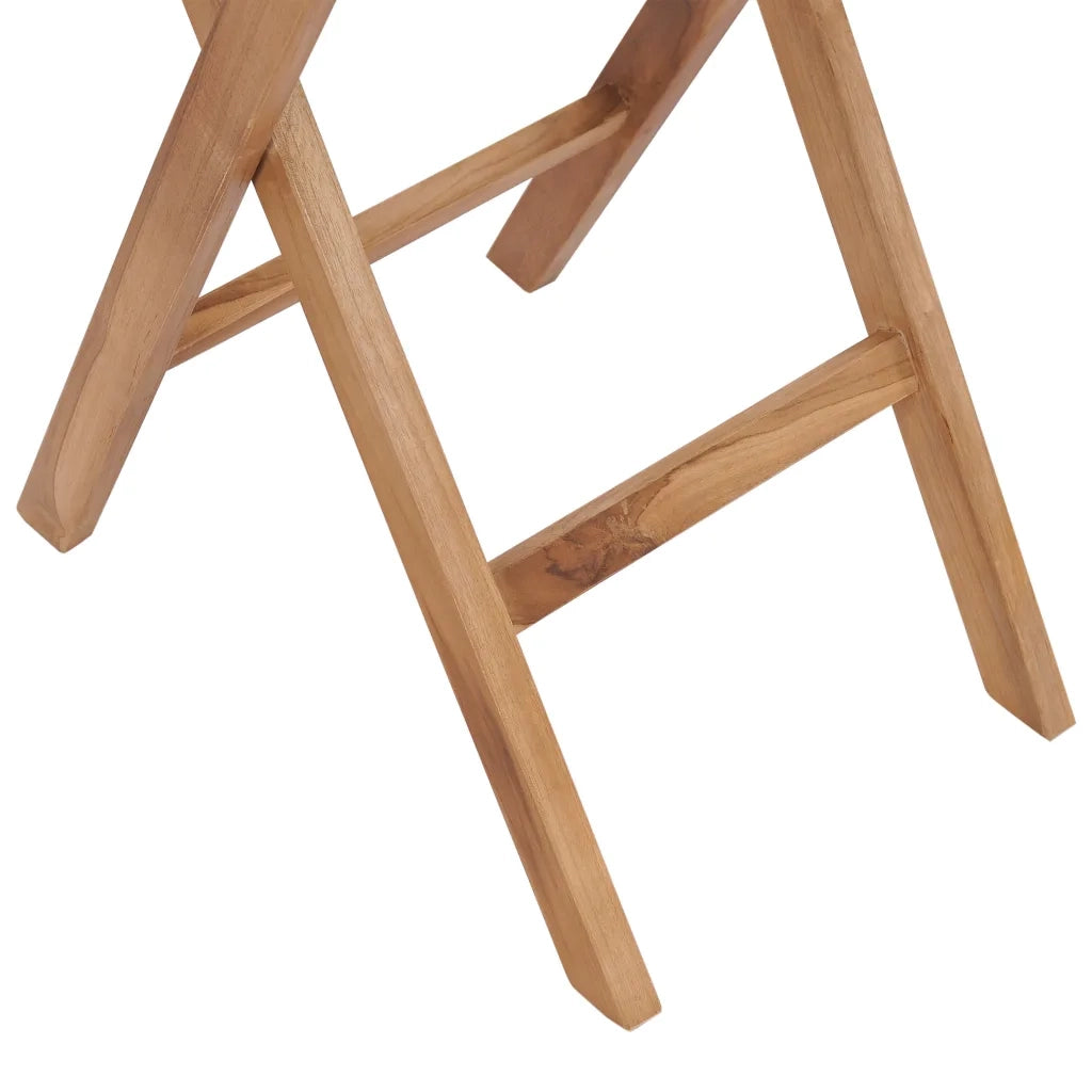 Tavolo da Giardino | Tavolino da esterno Pieghevole 60 cm in Legno Massello di Teak