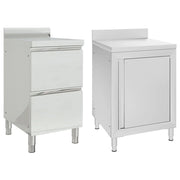 Set di 2 mobili da cucina commerciali 96 cm acciaio inox 02_0000005