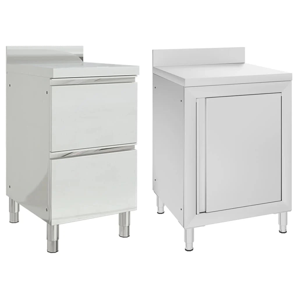 Set di 2 mobili da cucina commerciali 96 cm acciaio inox 02_0000005