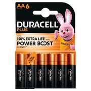 PILA STILO AA PLUS POWER BOOST DURACELL - ALCALINA VOLT 1,5 CF=PZ 6- 10 confezioni