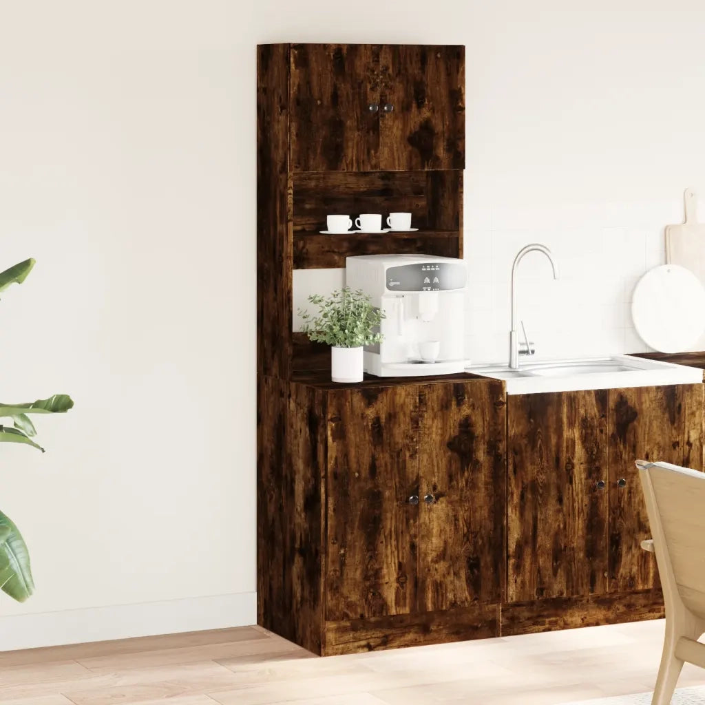 Pensile da cucina | Mobile da Cucina Rovere Fumo 60x50x180 cm in Legno Multistrato
