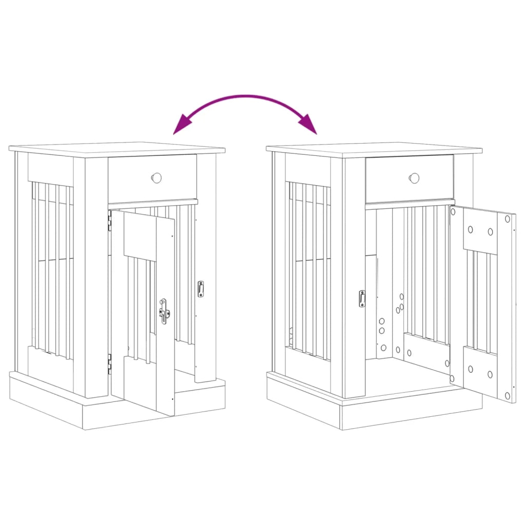 Mobile da cassa per cani Legno antico 50 x 47,5 x 80 cm 8014783