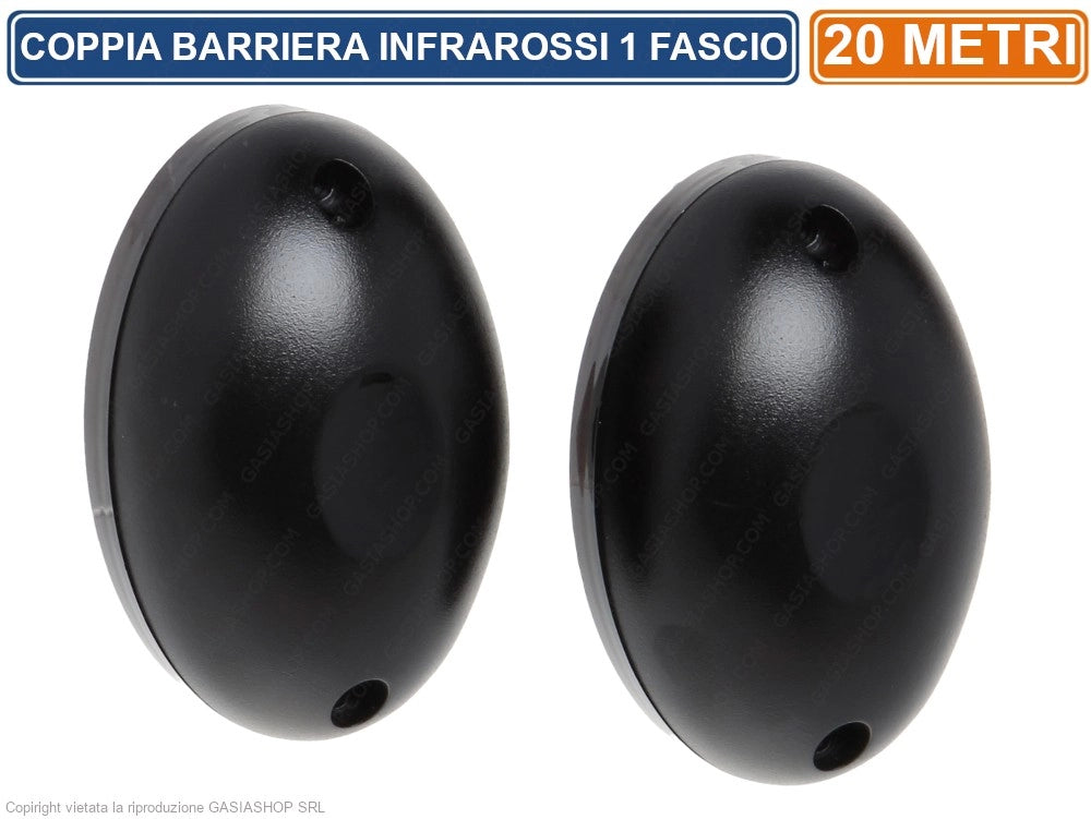COPPIA BARRIERA PERIMETRALE AD INFRAROSSI A SINGOLO FASCIO DA ESTERNO IP66 PORTATA 20 METRI