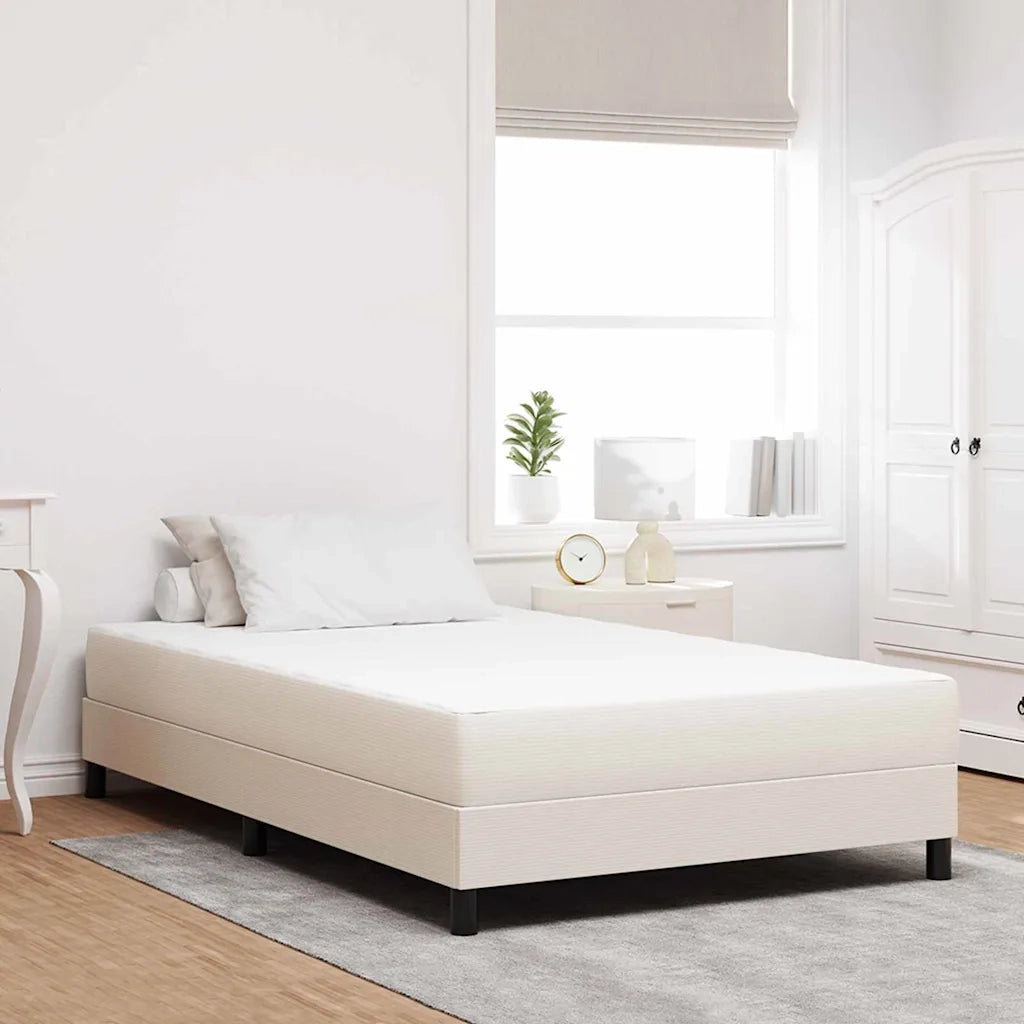 Materasso da Letto con materasso Crema 120 x 190 cm Tessuto 42008278