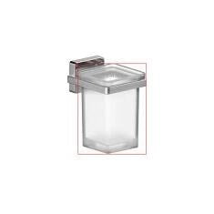 CUBO CROM P.TA BICCHIERE/BICCHIERE VETRO SATINATO