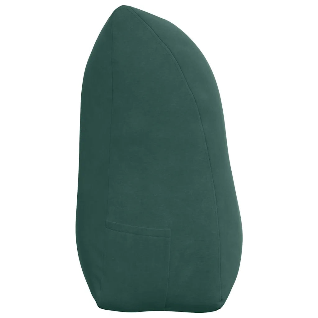 Cuscino per Schiena | Cuscino dorsale Verde Scuro 100 x 24 x 50 cm Velluto