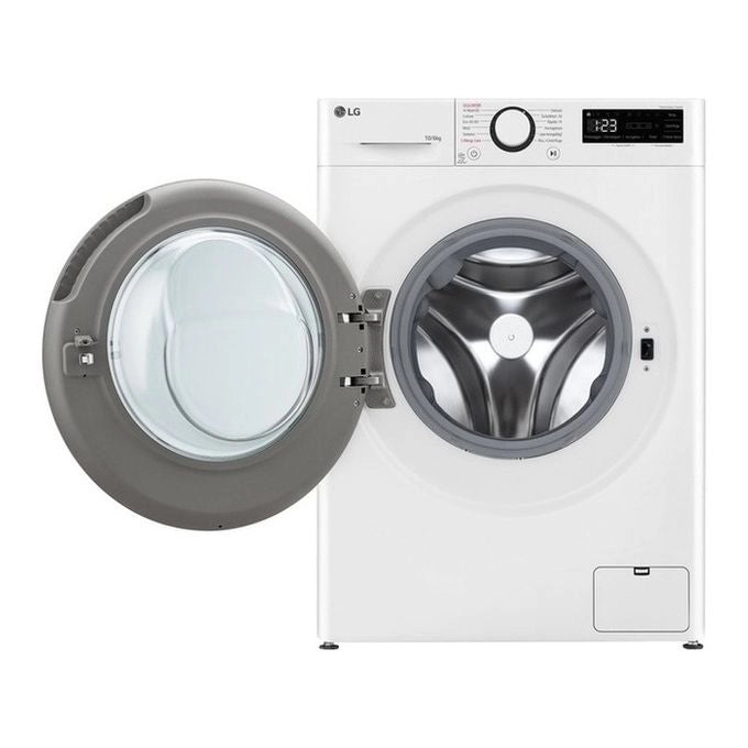 LG D4R5010TSWS Lavasciuga 10/6kg AI DD, Serie R5 Classe D, 1400 giri, TurboWash 360, Vapore, Eco Hybrid, Bianca