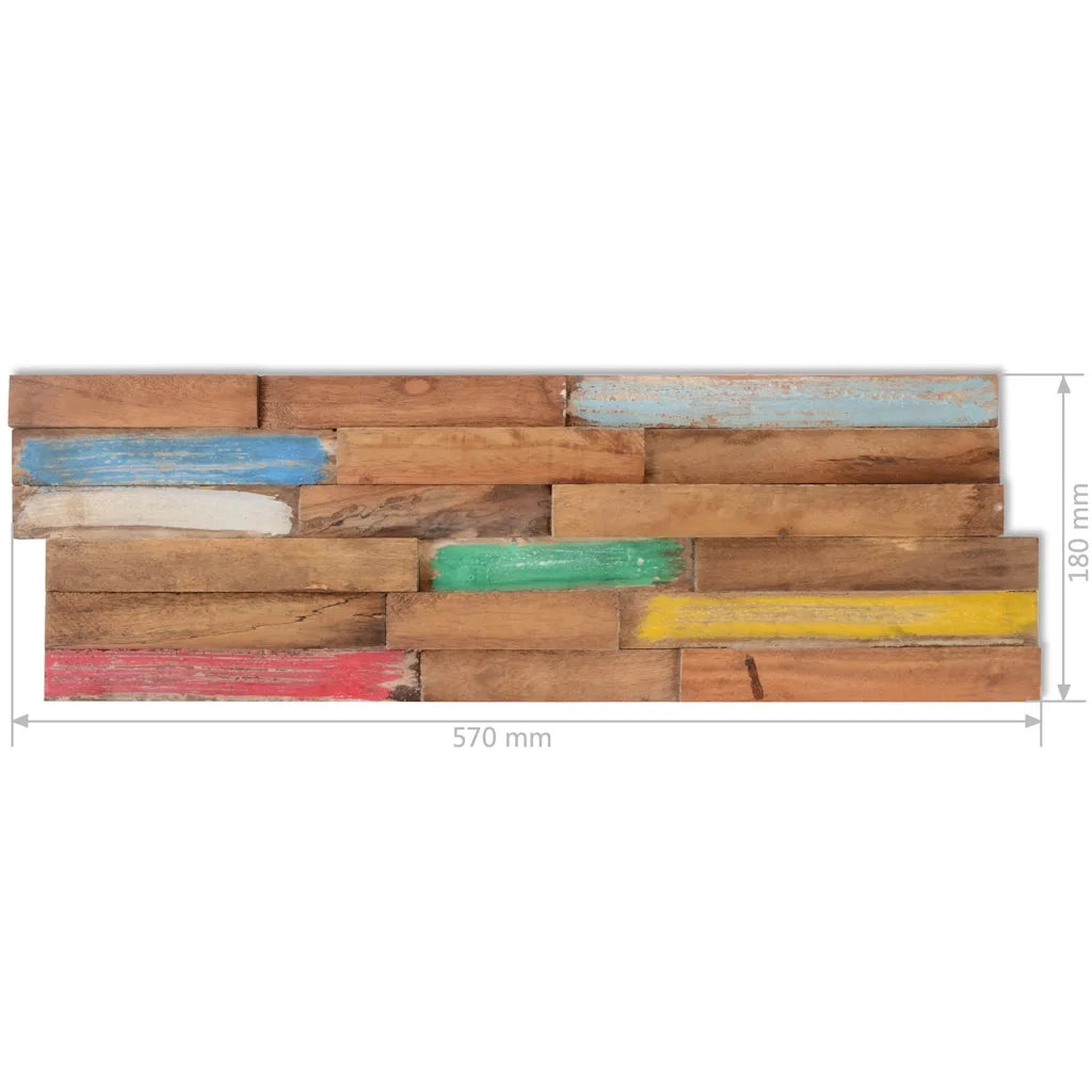 Pannelli per Pareti 10 pz 1,03 m² in Legno Massello di Teak 326169