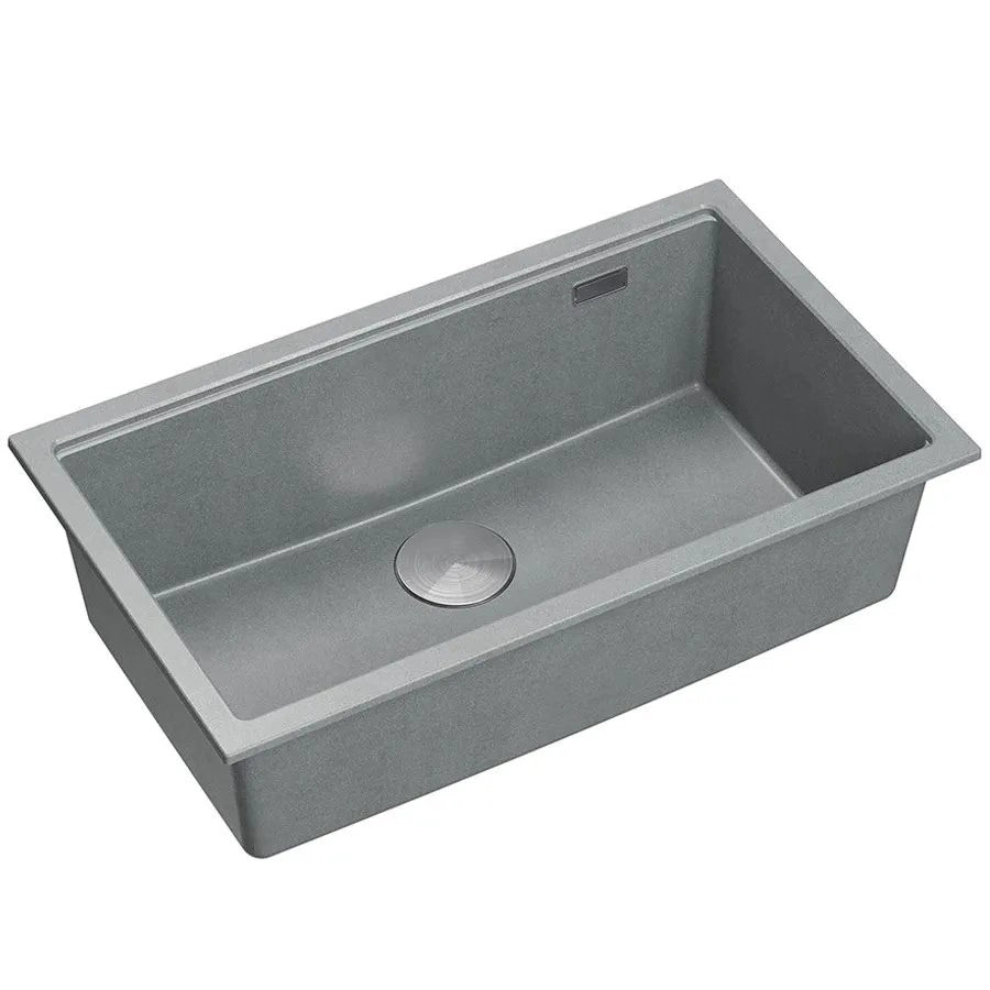 Lavello In Granito Logan 110 Grey Metallic Tappo acciaio