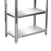 Scaffale in acciaio inox 120x50x155cm 4 ripiani per uso domestico e professionale