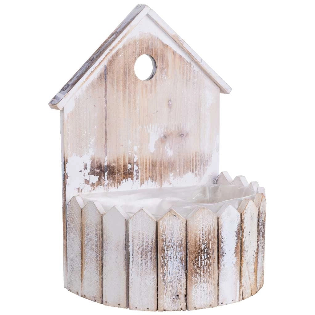 Supporto per fioriera rotondo in legno 24x16x31/11H cm