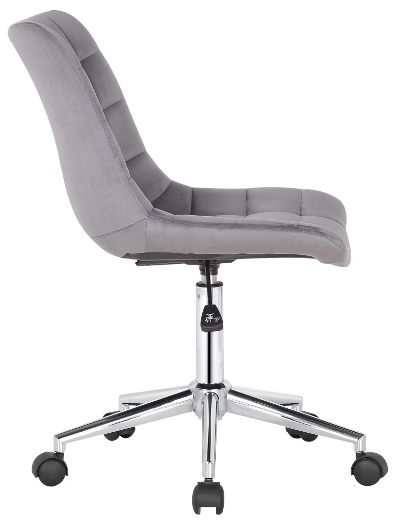 Sedia da ufficio Medford in velluto grigio