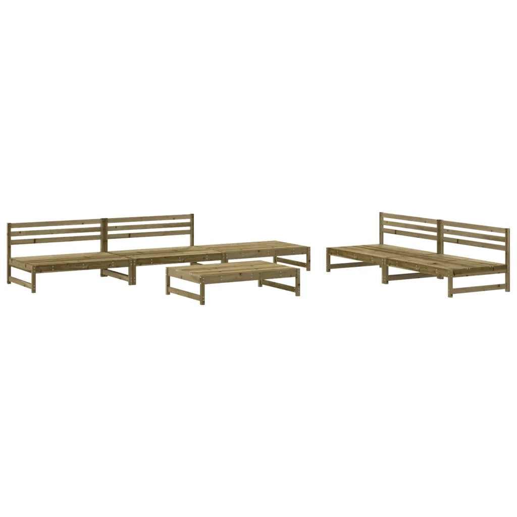 Set Salotto da Giardino 6 pz in Legno Impregnato di Pino 3186619