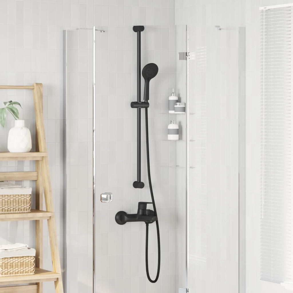 Set di Sistema Doccia Nero 101 cm Acciaio Inox CFW3370175