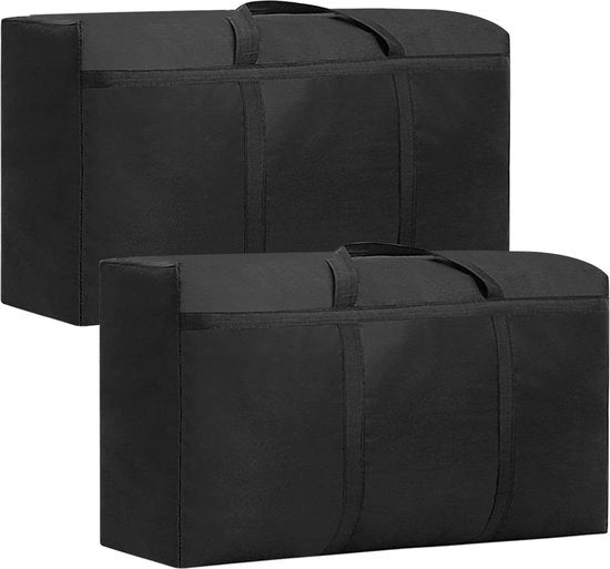 Tas di stoccaggio per coperte - 2 pezzi - 180 litri - impermeabile - con maniglia - per spostamenti - stoccaggio di biancheria da letto